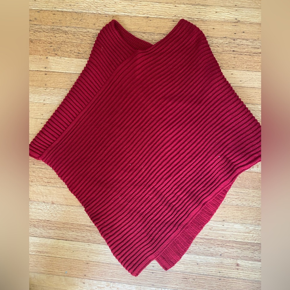 Vibrant poncho by Ann Taylor Loft